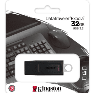 Memoria USB Kingston 32 GB, Negra - DataTraveler Exodia