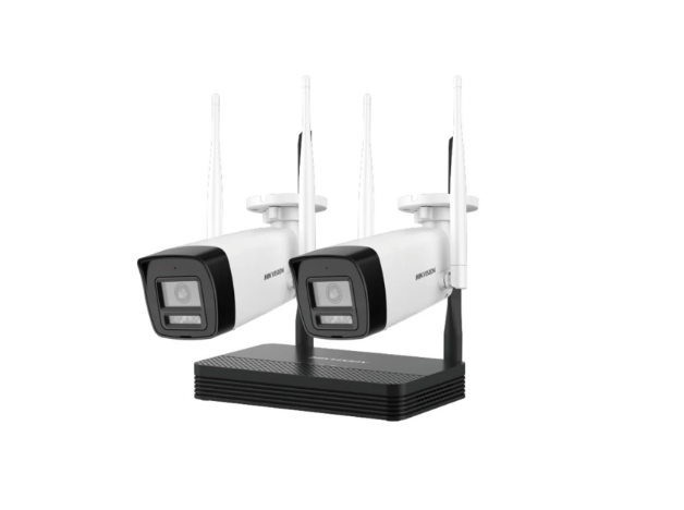 Kit Videovigilancia Hikvision WiFi 2 Cámaras Bullet 2MP NVS